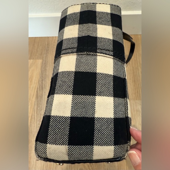 Kate Spade Black and Cream Plaid Satchel - Picture 4 of 14
